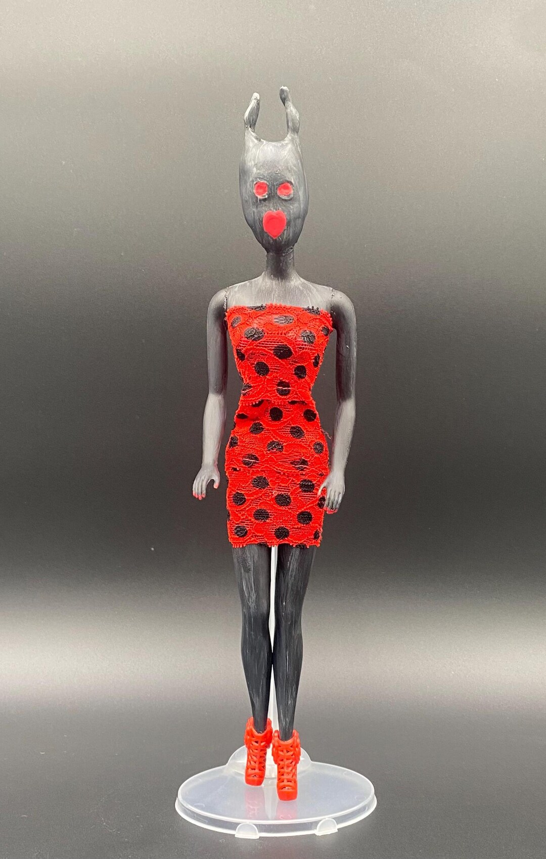 Red and Black Monster Barbie - Etsy