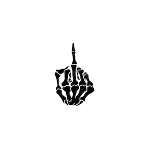 Skelet middelvinger Instant Download SVG, PNG, EPS, dxf, jpg digitale download