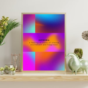 Euphoria, Psychedelic, Digital Print, Wall Art, Powerful, Statement, Bold, Vibey