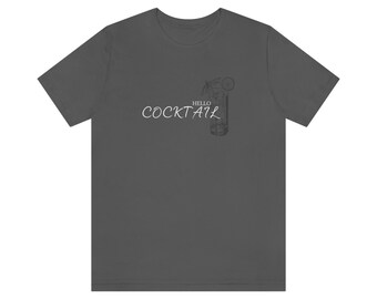 Hallo Cocktail Tiki - Unisex T-shirt met korte mouwen