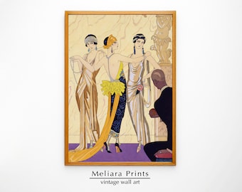 Vintage Ladies In Paris Print I Art Deco, Mode, 1920er Jahre, französisches Dekor I Wandkunst I digitaler Download