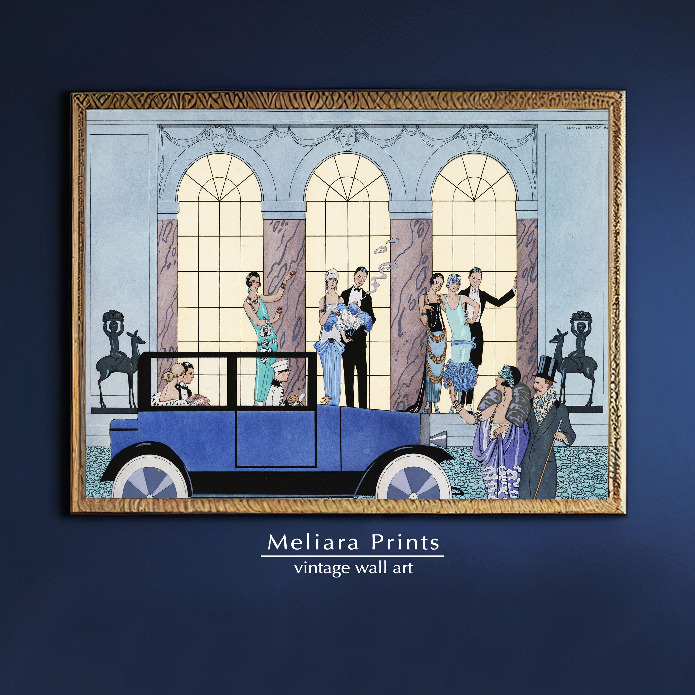 Vintage Roaring 20s Dinner Party Print I Art Deco Fashion, French Wall ...
