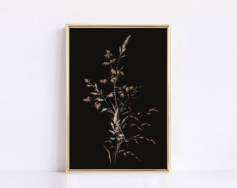 Vintage Autumn Grass Print I Field, Wildgrass, Farmhouse, Country Decor I Wall Art I Instant Download