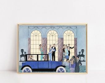 Vintage Roaring 20s Dinner Party Print I Art Deco Fashion, French Wall Art Decor I Digital Download