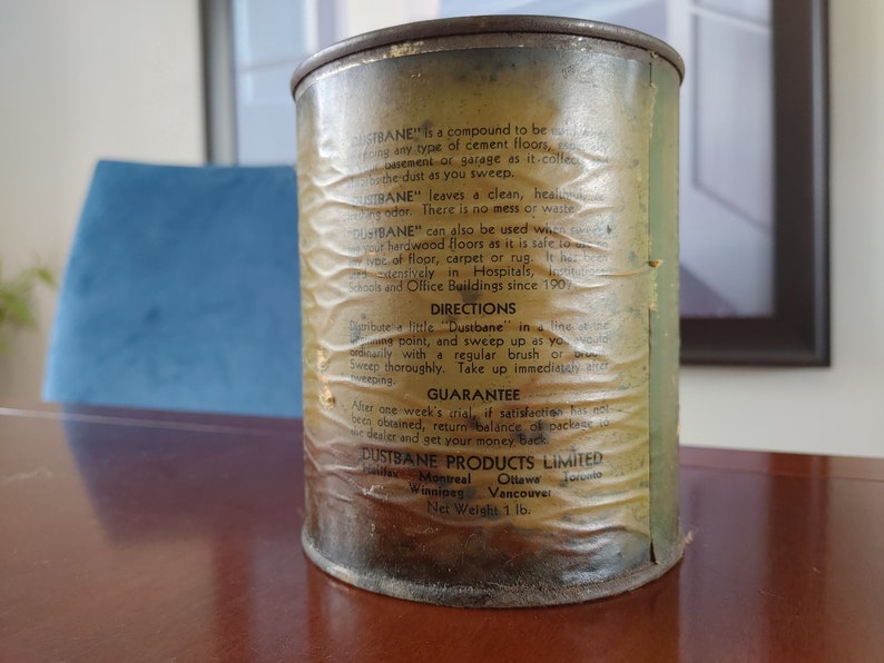 Vintage Dustbane Sweeping Compound Sealed Tin Original Etsy