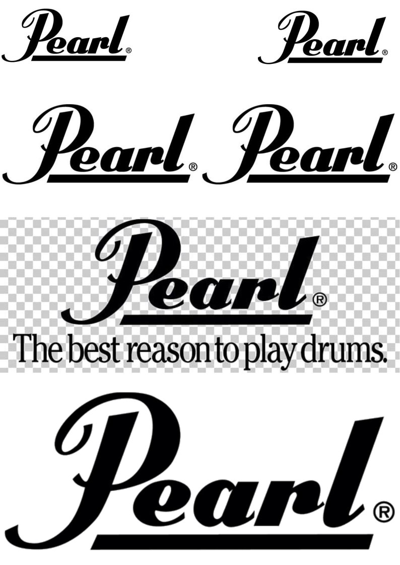Pearl Drums Logo, Pearl Drums the Best Reason to Play Drums Logo, Pearl