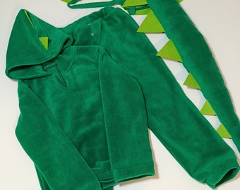 Green Fleece Dinosaur Costume
