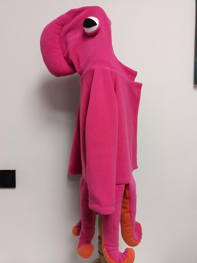 Ocean Animal Costume , Under the Sea Pink Octopus , Squid Hoodie Costume image 4