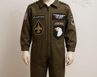 Green Flight Suit — 1st Birthday Outfit