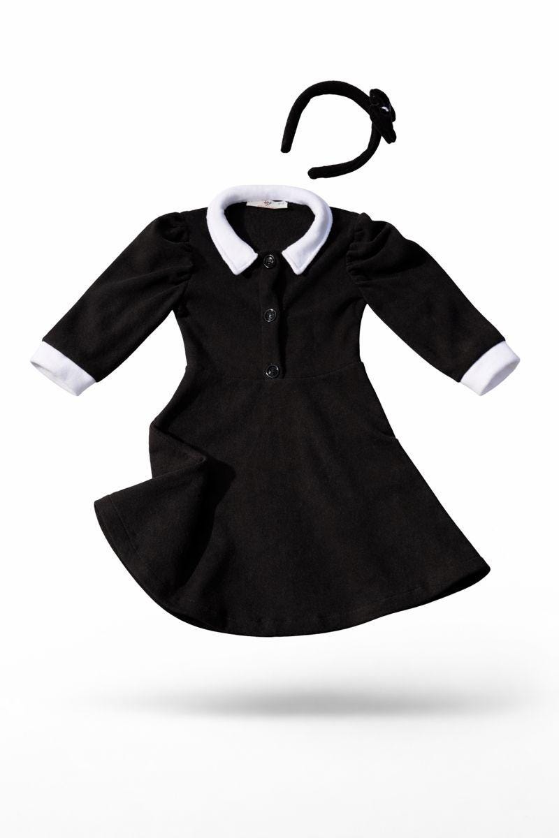 Wednesday Addams Dress White Collar - Etsy Wednesday Addams Dress White Collar - Etsy