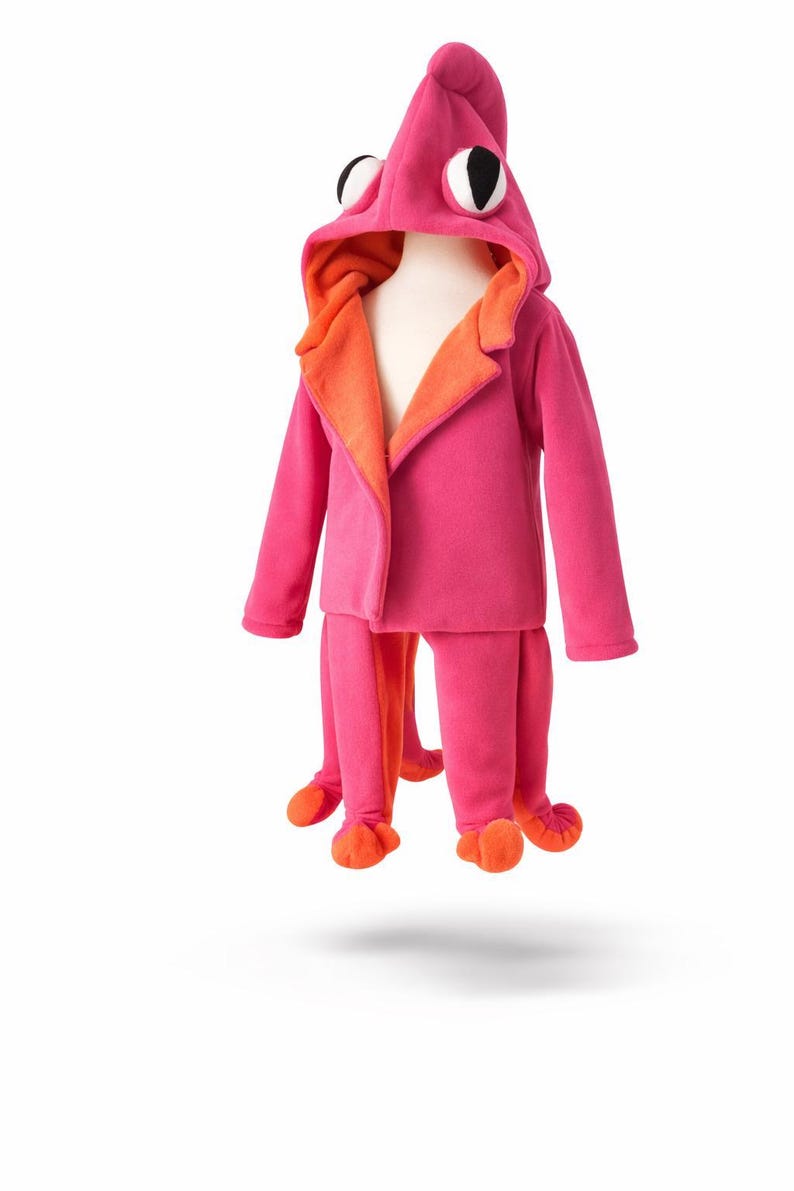 Ocean Animal Costume , Under the Sea Pink Octopus , Squid Hoodie Costume image 3