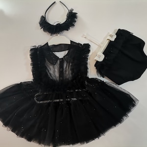 Wednesday Addams Kids Costume ,Wednesday Addams Black Cosplay Costume , Newborn Costume