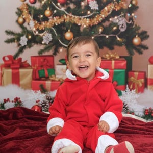 Baby First Christmas Outfit, Christmas Santa Kids, Toddler Jumpsuit, Girls Birthday Dress 画像 3