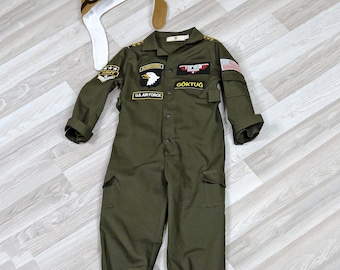 Green Aviator Pilot Costume with Hat
