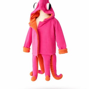 Ocean Animal Costume , Under the Sea Pink Octopus , Squid Hoodie Costume image 1