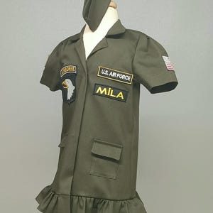 Disfraz de piloto de caza personalizado para niña imagen 7