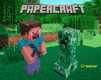 Minecraft Papercraft Overworld Minecraft Pack Build Set