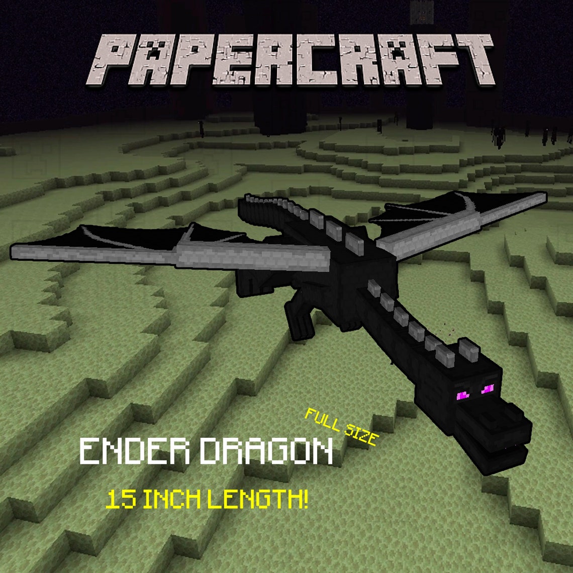 Printeable Set of Minecraft the End + Ender Dragon + Ender Man ...