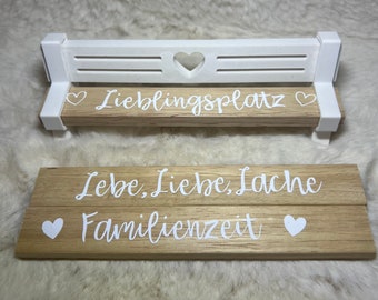 Kleine Bank mit Holzsticks