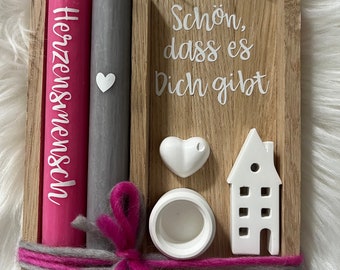 Geschenkset Kerze „Schön, dass es Dich gibt“