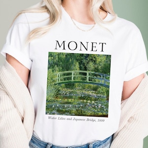 Monet Water Lilies T-Shirt: Japanese Bridge Art History Tee
