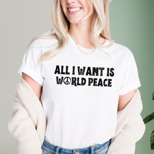 World Peace T-Shirt: Love Not War, Hippie Tee