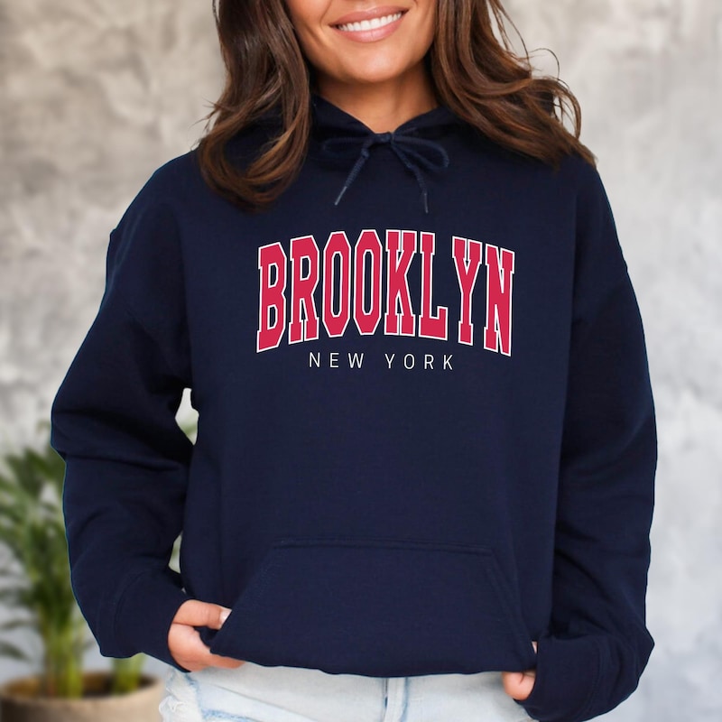 CREAM BROOKLYN NEW YORK HALF-ZIP SWEAT main image 1