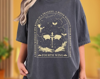 Comfort Colors Fourth Wing Shirt: Basgiath College Dragon Rider Tee