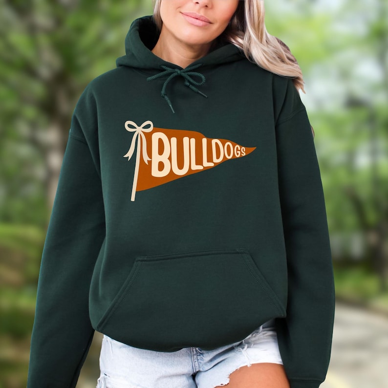 Custom Watercolor Mascot Pennants Sweatshirt: Cheer Team Spirit Hoodie image 7