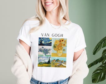 Camiseta con pinturas de Van Gogh: famosa camiseta de bellas artes