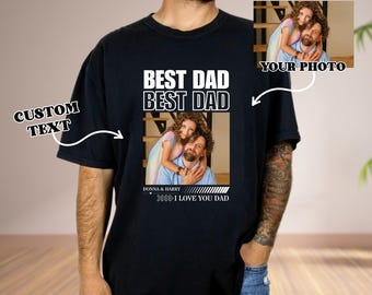 Comfort Colors Custom Photo Dad Shirt, Personalized Father's Day Gift