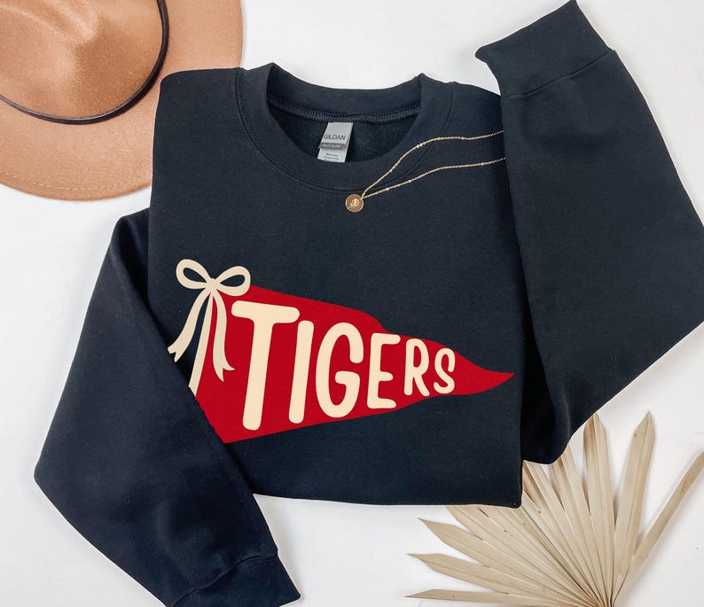 Custom Watercolor Mascot Pennants Sweatshirt: Cheer Team Spirit Hoodie image 1