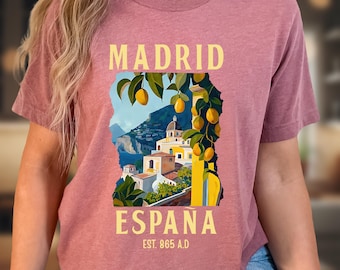 Madrid Spain Souvenir T-Shirt: European Travel Gift