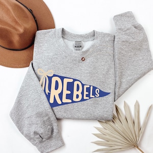 Custom Watercolor Mascot Pennants Sweatshirt: Cheer Team Spirit Hoodie image 6