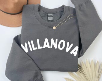 Villanova State Map Sweatshirt: College Town Pride Gift
