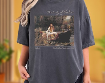 Comfort Colors Lady of Shalott Shirt: Waterhouse Painting, Dark Academia Tee