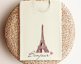 Bonjour Paris T-Shirt: French Vacation Travel Tee