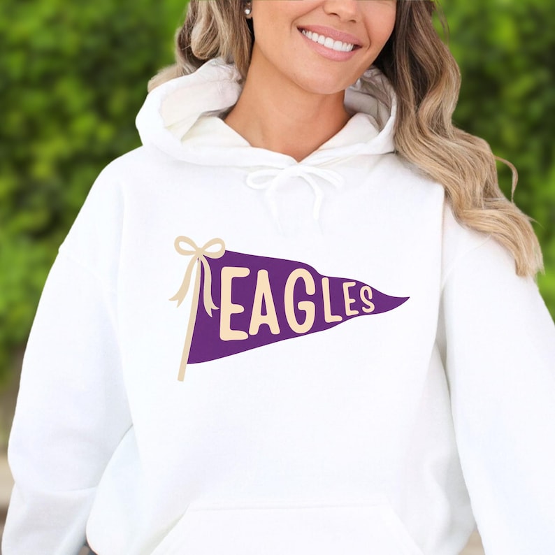 Custom Watercolor Mascot Pennants Sweatshirt: Cheer Team Spirit Hoodie image 5