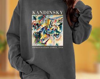 Kandinsky Colorful Circles Sweatshirt: Comfort Colors Abstract Art Sweatshirt