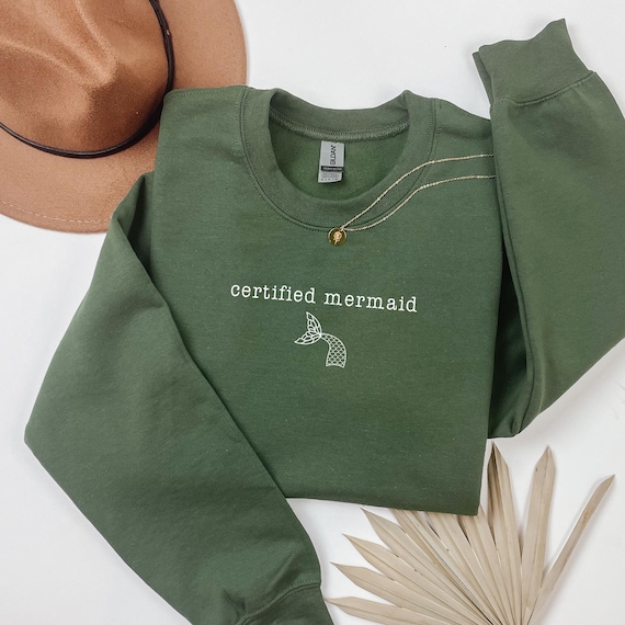 Certified Mermaid Sweatshirt: Ocean Lover Coastal Hoodie