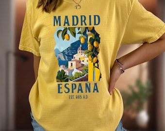 Comfort Colors Madrid Spain Shirt: European Souvenir Tee