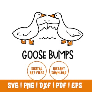 Funny Goose Bumps Illustration | T-shirt Design (Digital Download)