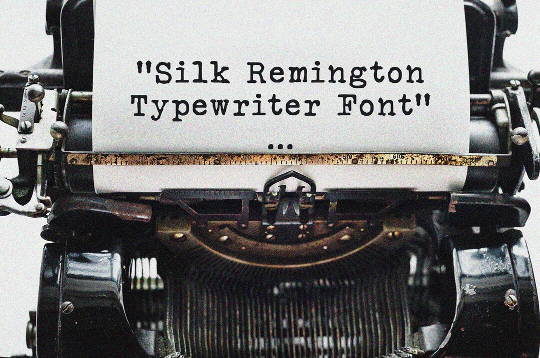 Silk Remington Typewriter Font Package Old Vintage Font Etsy