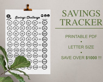 2023 Money Savings Challenge! Fun, Simple, Printable Savings Tracker in PDF. Easy Use Template for Weekly, Monthly, Yearly Savings Budget.