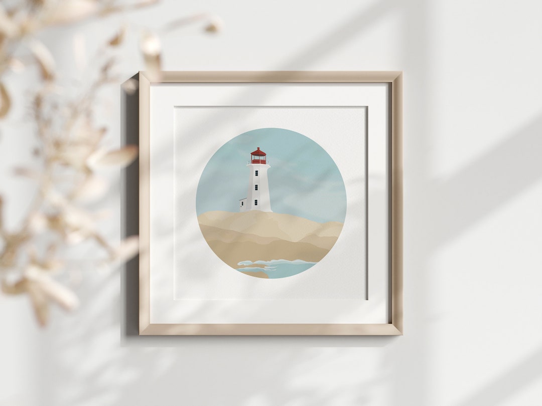 Lighthouse Printable Wall Art, Coastal Home Decor, Beach Art, Nautical ...