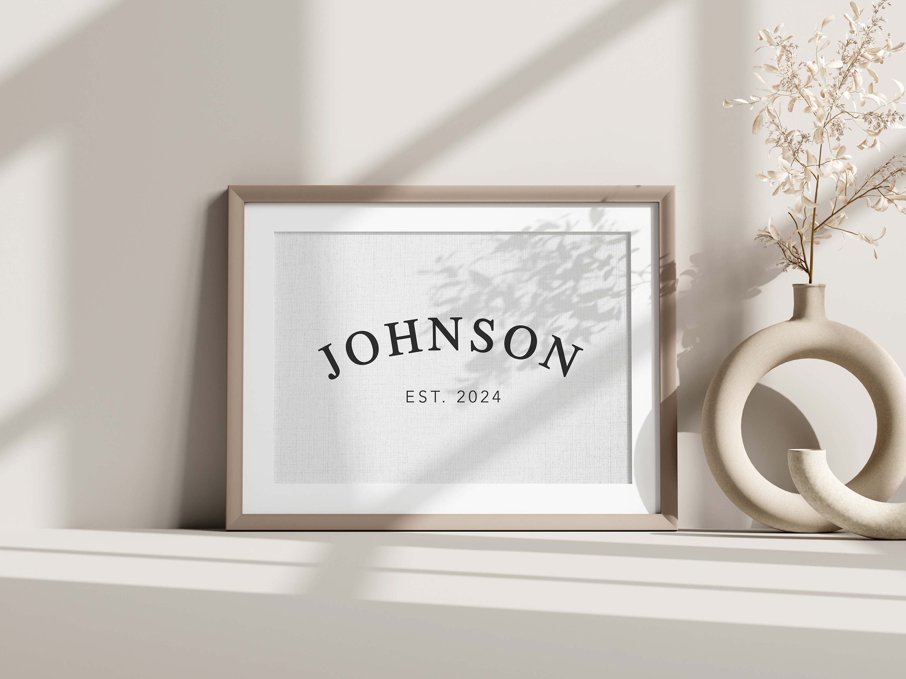 Custom Family Name Sign Printable Wall Art, Last Name Banner, Family ...