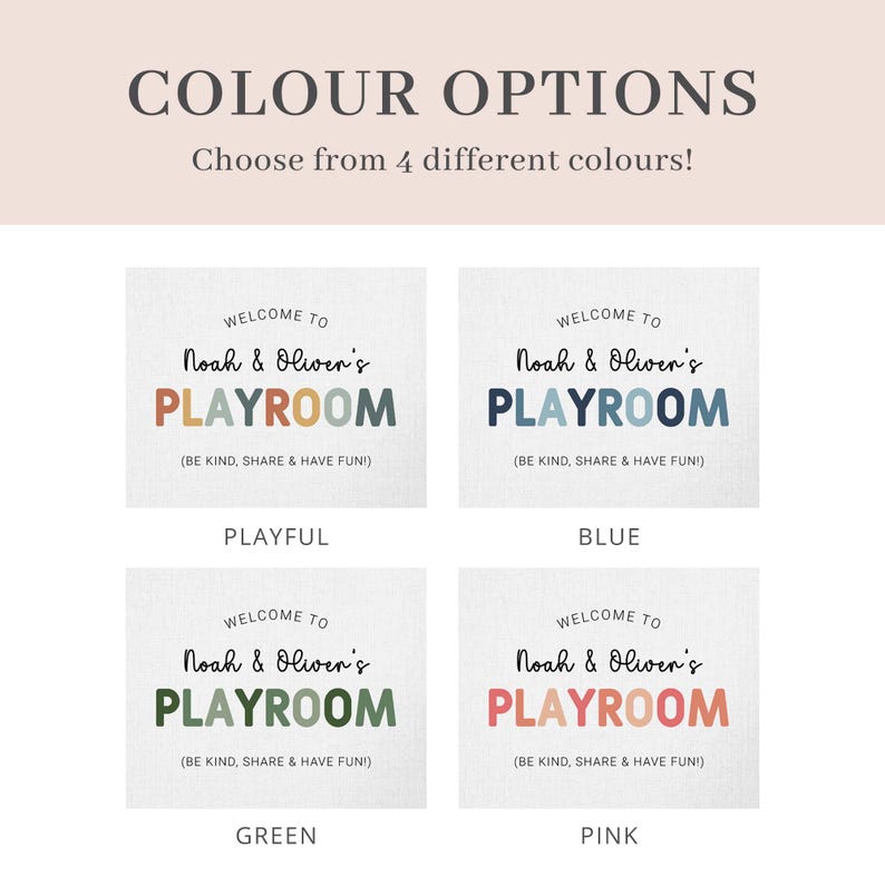 Custom Playroom Welcome Sign Printable Wall Art, Personalized Playroom ...
