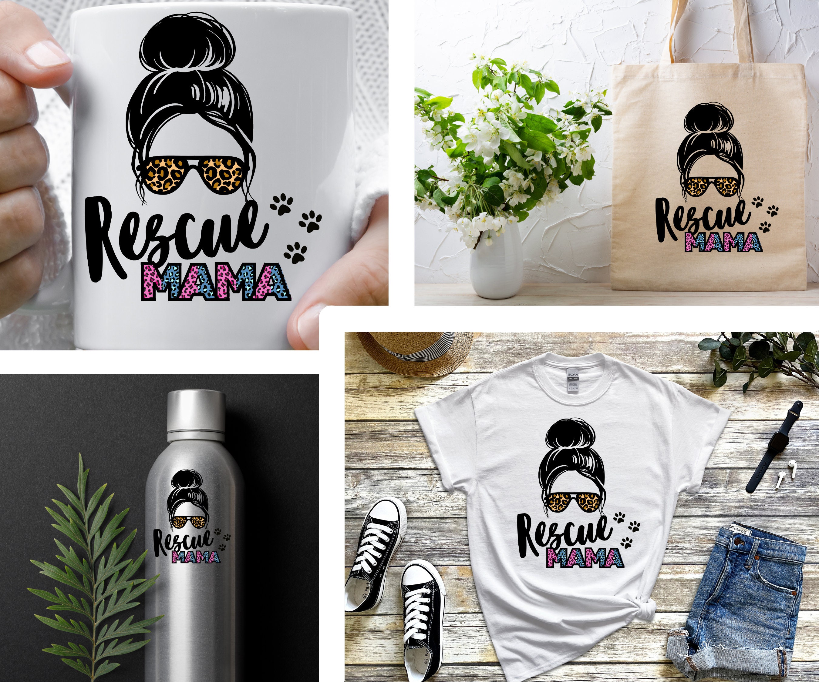 Dog Rescue Mama Png, Dogs Mom Tshirt, Mom Dog Png, Sublimation Design ...