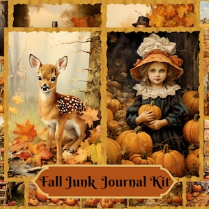 Fall Junk Journal Kit: Printable Autumn Ephemera (PDF)
