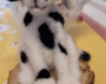 handcrafted needle felted dog